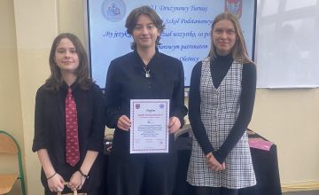 Zwycięstwo w konkursie "By język giętki wyraził co pomyśli głowa"